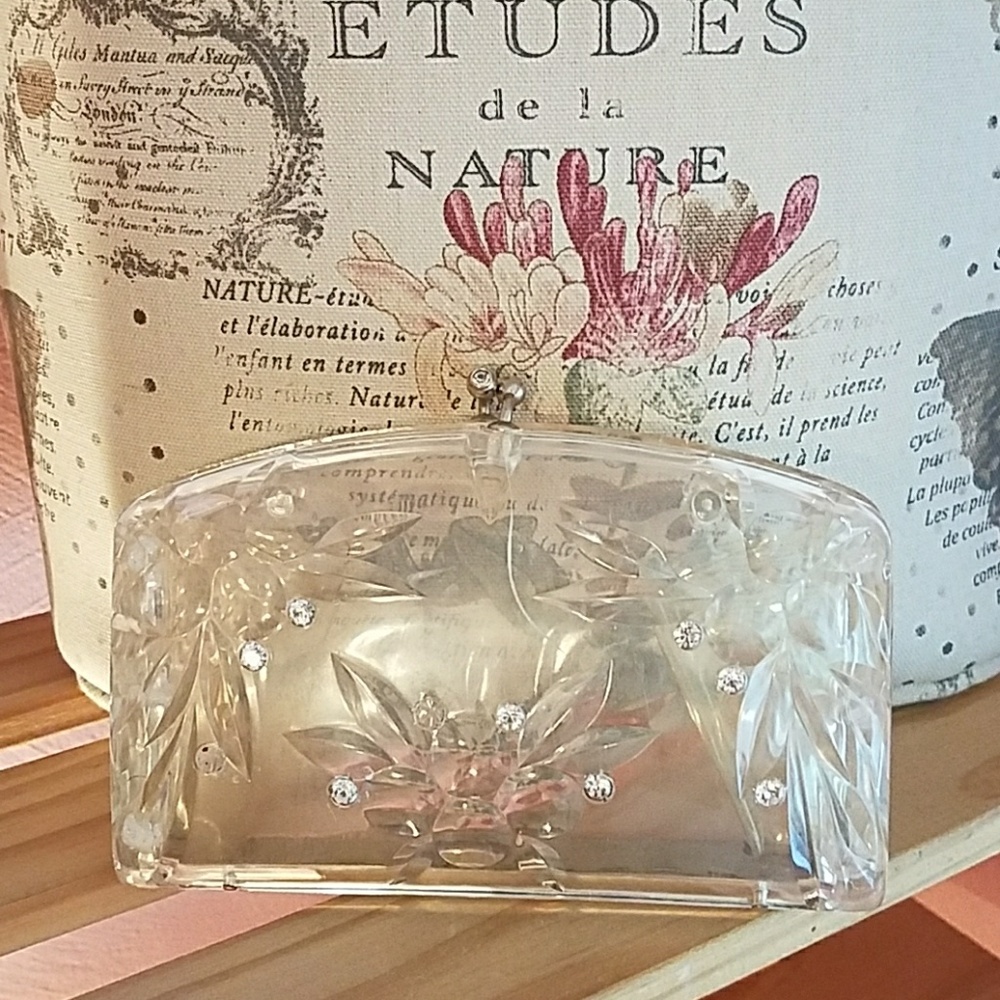 Vintage Clear Lucite Clutch